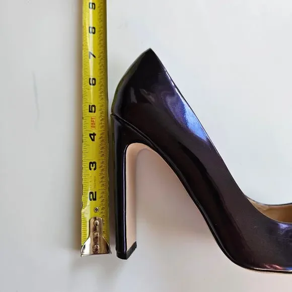 Paper Dolls London Asos Metallic Navy Court Heels Size US 6 EU 37 - Picture 9 of 10
